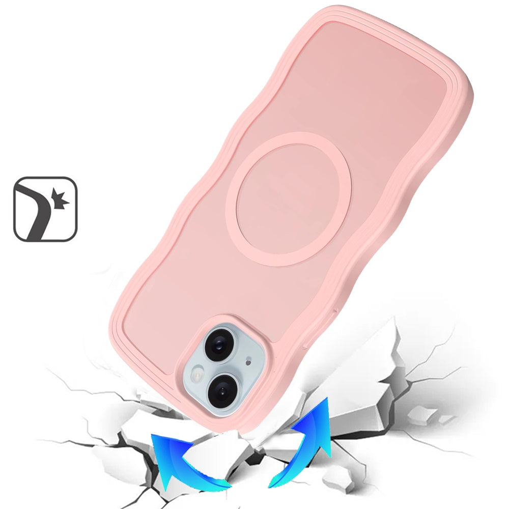 For Apple iPhone 15 Grip Hand Magnetic Hybrid Case Shockproof Protection Matte Skin Rubber TPU + PC Case Cover