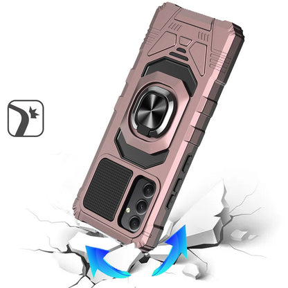 For Samsung Galaxy A26 Hybrid Dual Layer with 360° Rotate Magnetic Ring Stand Holder Kickstand TPU Rugged PC Shockproof Case Cover