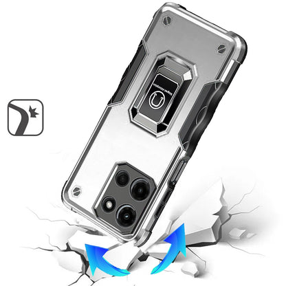 For Motorola Moto G Stylus 5G 2025 Hybrid Stand Magnetic Ring Holder Kickstand Heavy Duty Rugged Drop Silicone & Hard PC Shockproof Case Cover