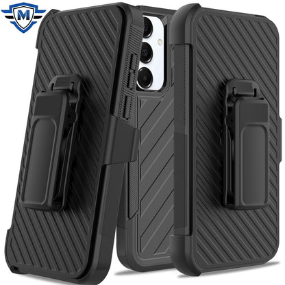 For Samsung Galaxy A36 Premium Tough Hybrid Case with Belt Clip Holster, Shockproof Rugged Design, Textured 2in1 Non-Slip Case Cover