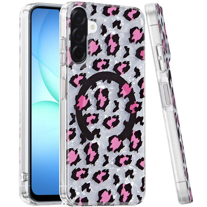 Phone Case for Samsung Galaxy A17 5G Shockproof Dual Layer TPU IMD Print Rugged Anti-Slip Grip Drop Protection Scratch Resistant Slim Fit Glossy Floral Heart Aesthetic Cover