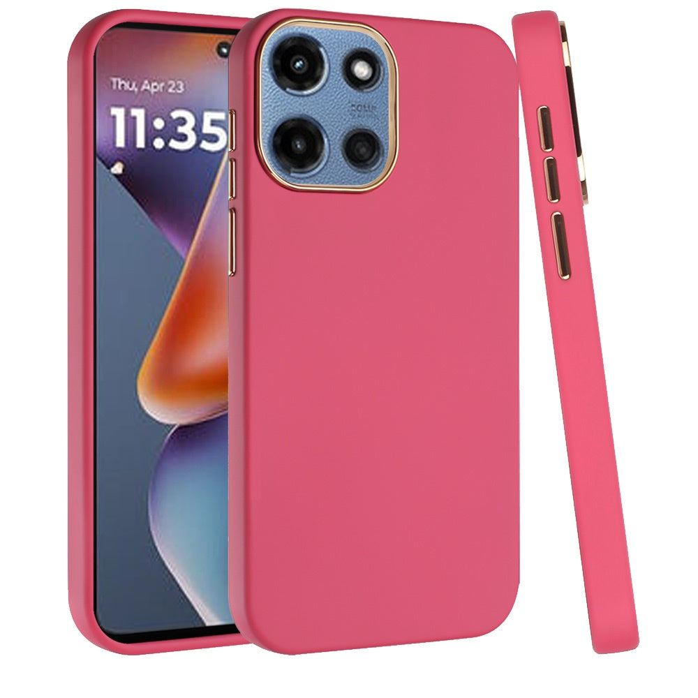 For Motorola Moto G 5G 2025 Hybrid Armor Shockproof, Durable Bumper Rubber Gummy Gel Slick Hard PC Silicone TPU Case Cover