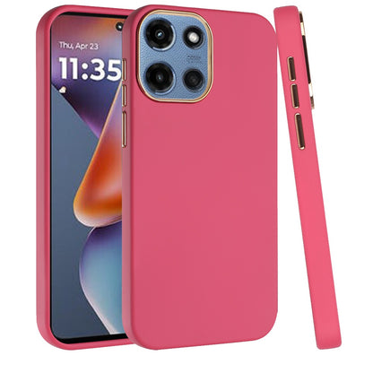 For Motorola Moto G 5G 2025 Hybrid Armor Shockproof, Durable Bumper Rubber Gummy Gel Slick Hard PC Silicone TPU Case Cover