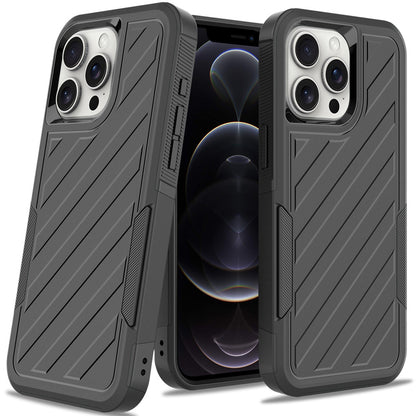 For Motorola Edge 2025 Premium Hybrid Rugged lined Shockproof Textured 2-in-1 Non-Slip Hard PC & TPU Non Slip Tough Case Cover