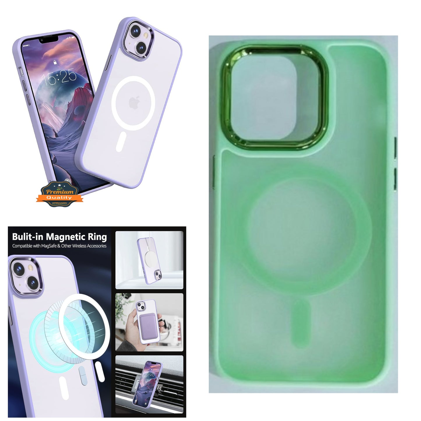 For Apple iPhone 17 Hybrid Strong Magnetic Circle Slim Fit Translucent Matte Back TPU Shockproof Design Case Cover