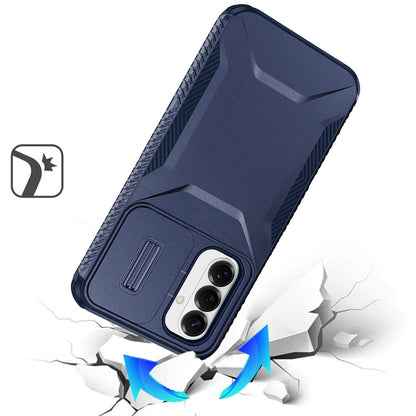For Samsung Galaxy S26+ / S26 Plus Slim Fit Shockproof Hybrid with Slide Camera Window Covering, Rugged Tpu Silicone Hard PC Bumper Case Cover