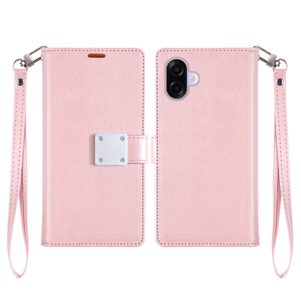 For Samsung Galaxy A07 Wallet Cases PU Leather with Credit Card /ID /Cash Holder Slot Dual Flip Book Pouch, Stand and Strap Case Cover