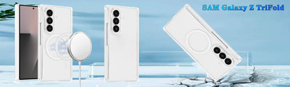 For Samsung Galaxy Z TriFold Pure Crystal Clear Hybrid Shockproof Armor Protection Durable Grip Design Transparent Impact Defense Case Cover Clear