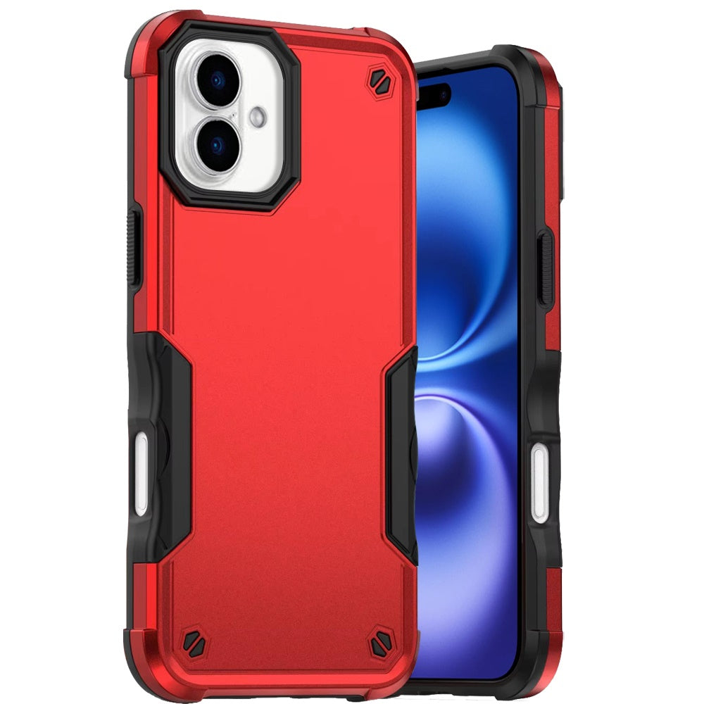 For Apple iPhone 17 (6.3") Slim Tough Shockproof Hybrid Heavy Duty 2in1 Dual Layer TPU Bumper Rugged Rubber Defend Armor Case Cover