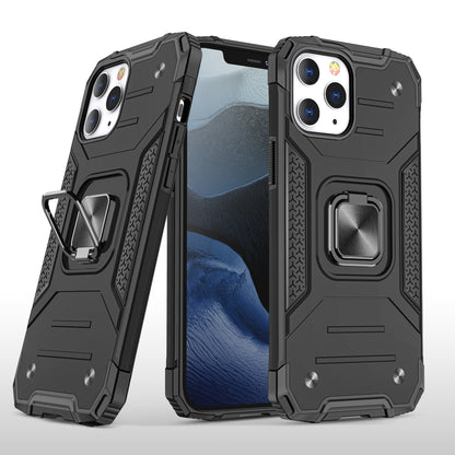 For Apple iPhone 16 (6.1") Armor Hybrid with Ring Holder Kickstand Shockproof Heavy-Duty Durable Rugged Dual Layer Case Cover