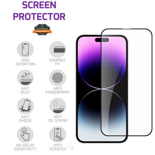 For Apple iPhone 17 /17 Air /17 Pro/ 17 Pro Max Tempered Glass Screen Protector [Full Coverage] Curved Black Edged 9H Hardness Glass Screen Protector Protector