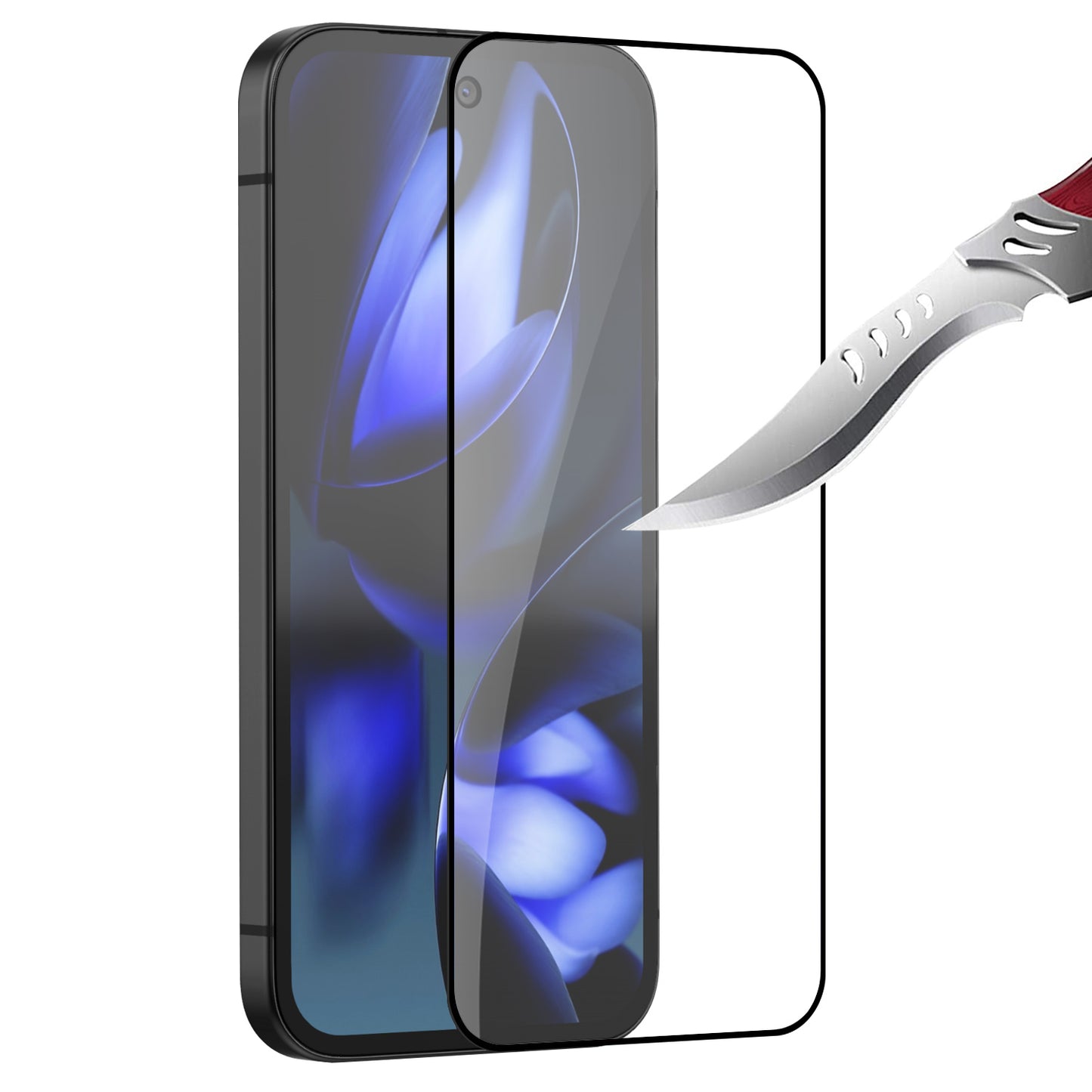 For Google Pixel 10 Pro XL Tempered Glass Screen Protector [Full Coverage] Curved Black Edged 9H Hardness Glass Screen Protector Protector Clear Black