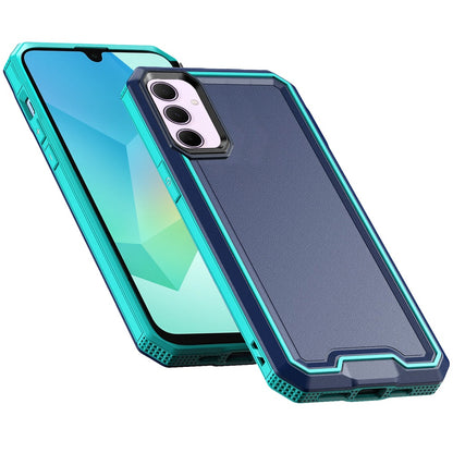 For Samsung Galaxy A16 5G Tough Modern Fused Hybrid Armor Hard PC + TPU Rubber Shockproof Drop Impact Protection Case Cover Blue