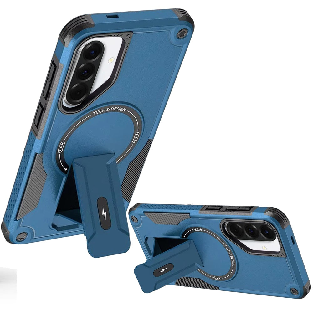 For Samsung Galaxy A57 Magnetic Invisible Kickstand Holder with Magsafe, Slim Fit Shockproof Hybrid Military Grade Heavy Duty Case Cover
