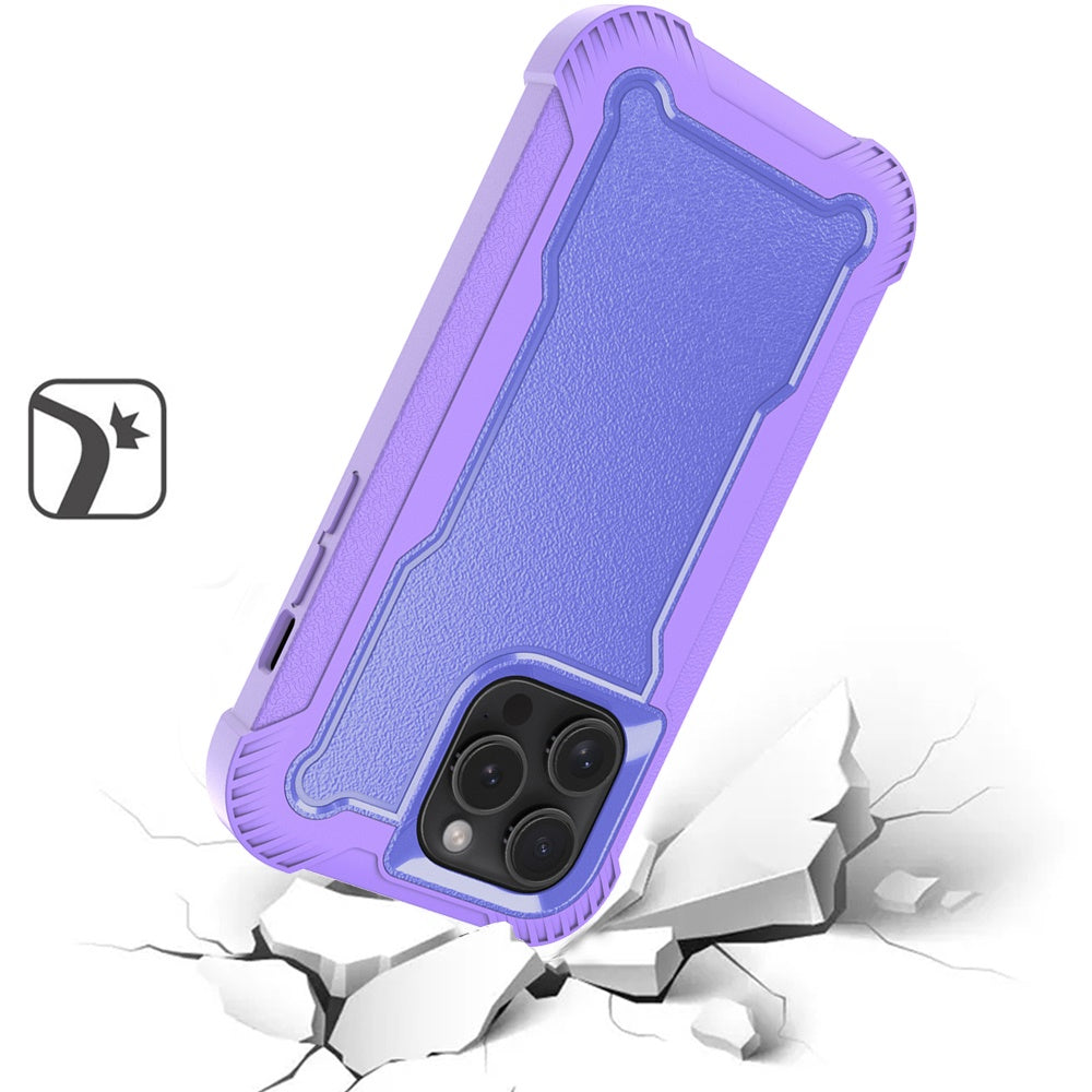 For Apple iPhone 16 Pro Max (6.9") Tough Hybrid Shockproof Hybrid PC + TPU Bumper Frame Rubber Drop Proof 3in1 Armor Full Body Case Cover