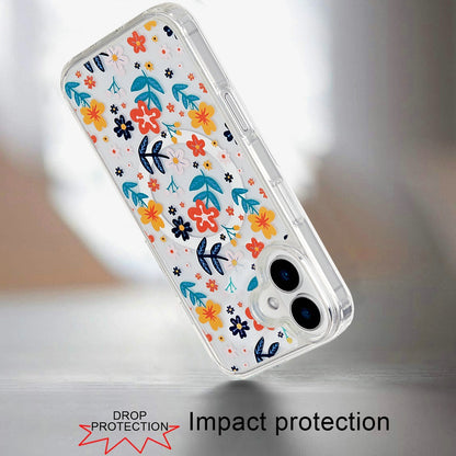 For iPhone 16 (6.1") Cute Fashion Pattern Design, Durable Shockproof Slim TPU Hard Back, MagSafe Compatible Case Cover