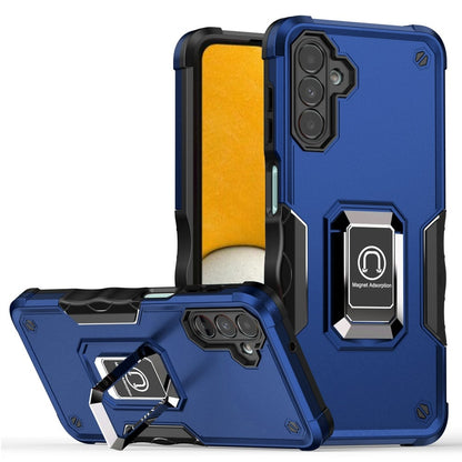 For Samsung Galaxy A13 4G Hybrid Stand Magnetic Ring Holder Kickstand Heavy Duty Rugged Drop Silicone & Hard PC Shockproof Case Cover Black