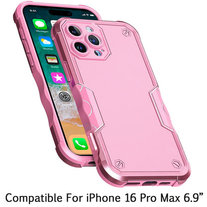 For Apple iPhone 16 Pro Max (6.9") Slim Tough Shockproof Hybrid Heavy Duty Dual Layer TPU Bumper Rugged Rubber Armor Case Cover