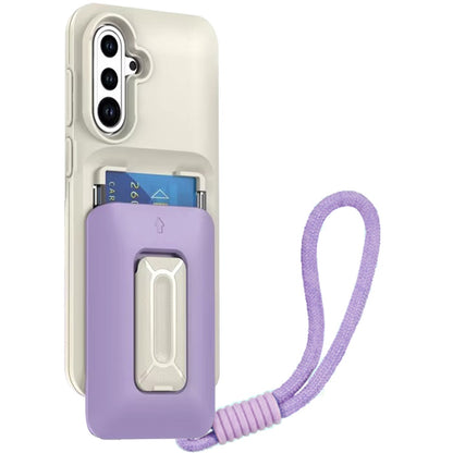 For Samsung Galaxy S26+ / S26 Plus Wallet Case with 2- Credit Card Holder, Wrist Strap & Kickstand Hybrid Shockproof TPU Case Cover