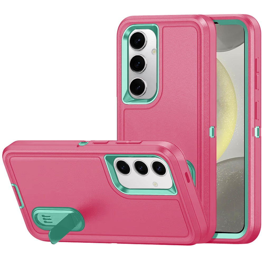 For Samsung Galaxy S25 Plus /S25+ /S24/Plus Hybrid 3 Layers Hard 3in1 Shockproof with Kickstand Heavy Duty Hard TPU Rubber Anti-Drop Case Cover