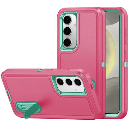 For Samsung Galaxy S25 Plus /S25+ /S24/Plus Hybrid 3 Layers Hard 3in1 Shockproof with Kickstand Heavy Duty Hard TPU Rubber Anti-Drop Case Cover