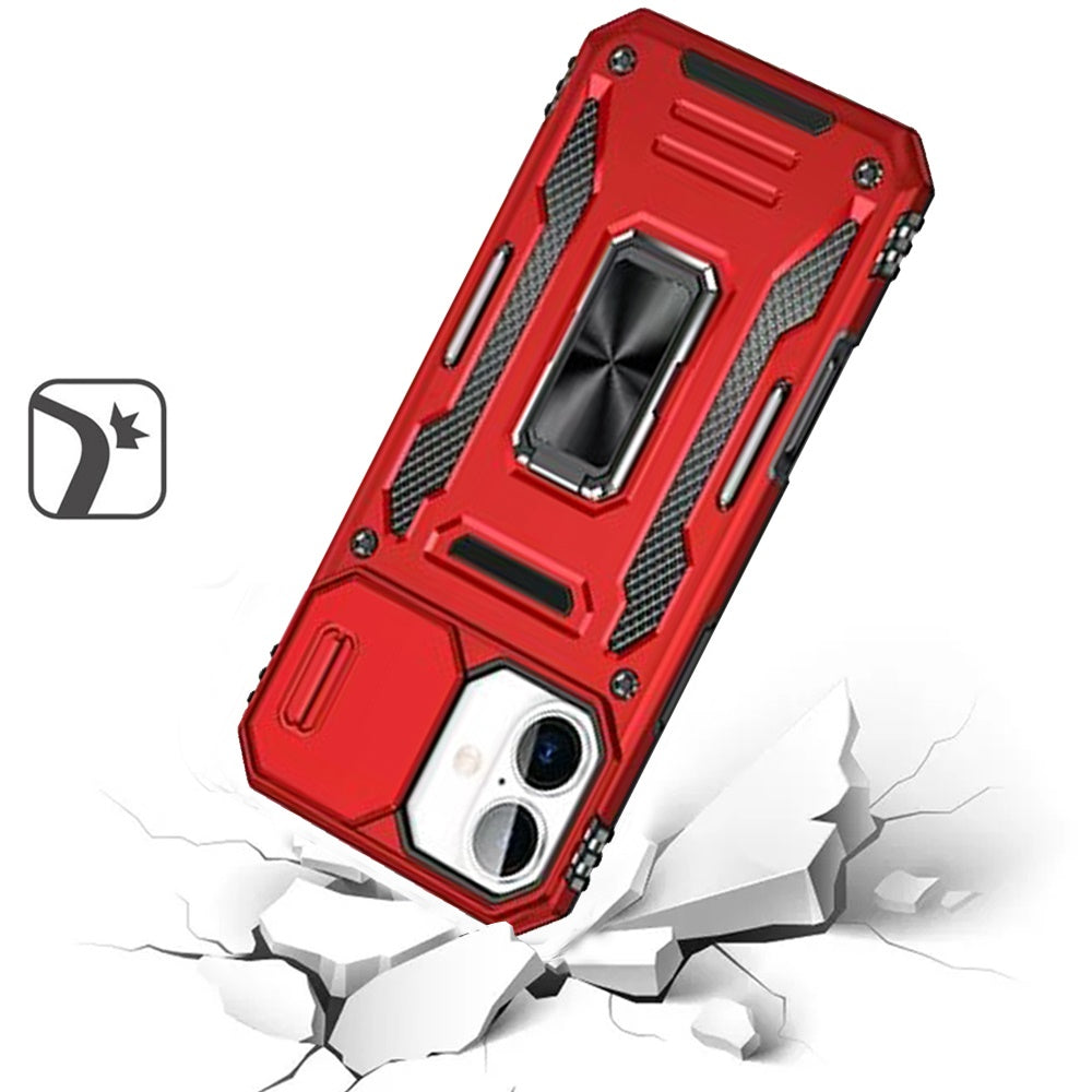 Apple iPhone 16 Pro (6.3") Hybrid Case with Rotation Ring Stand Shockproof & Camera Window TPU Armor Dropproof