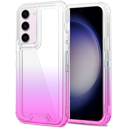 For Samsung Galaxy A16 5G Hybrid 3in1 Clear Two Color Tone Transparent Shockproof Rubber TPU + Hard Protective Frame Case Cover