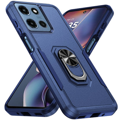 For Samsung Galaxy A16 5G Hybrid Rugged Tough 2in1 Drop-Proof Protection Military Grade Armor with Metal Ring Stand Case Cover