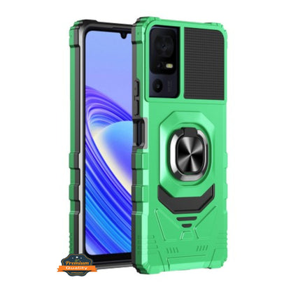 For Motorola Moto G 5G 2026 / Moto G Play 2026 Hybrid Magnetic Car Mount Ring Kickstand Stand Holder Full-Body Armor Protective [Military Grade] Case Cover