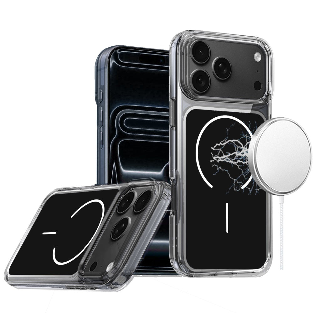Phone Case for Apple iPhone 17 Pro Max (6.9") Metallic Transparent Magnetic Magsafe Compatible Shockproof Hybrid TPU Durable Clear Protective Grip Cover