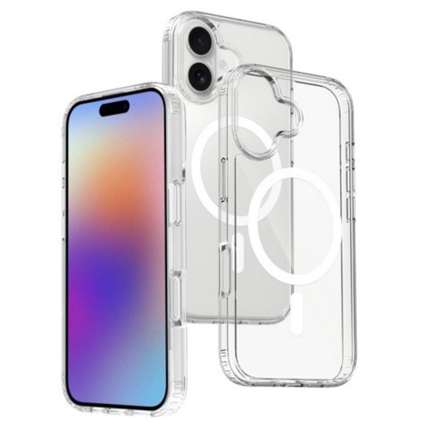 For Apple iPhone 17 Hybrid Clear Case Compatible with MagSafe Shockproof Protective Transparent Back, Slim Fit, Wireless Charging Ready Case Cover Clear