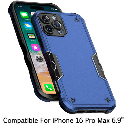 For Apple iPhone 16 Pro Max (6.9") Slim Tough Shockproof Hybrid Heavy Duty Dual Layer TPU Bumper Rugged Rubber Armor Case Cover