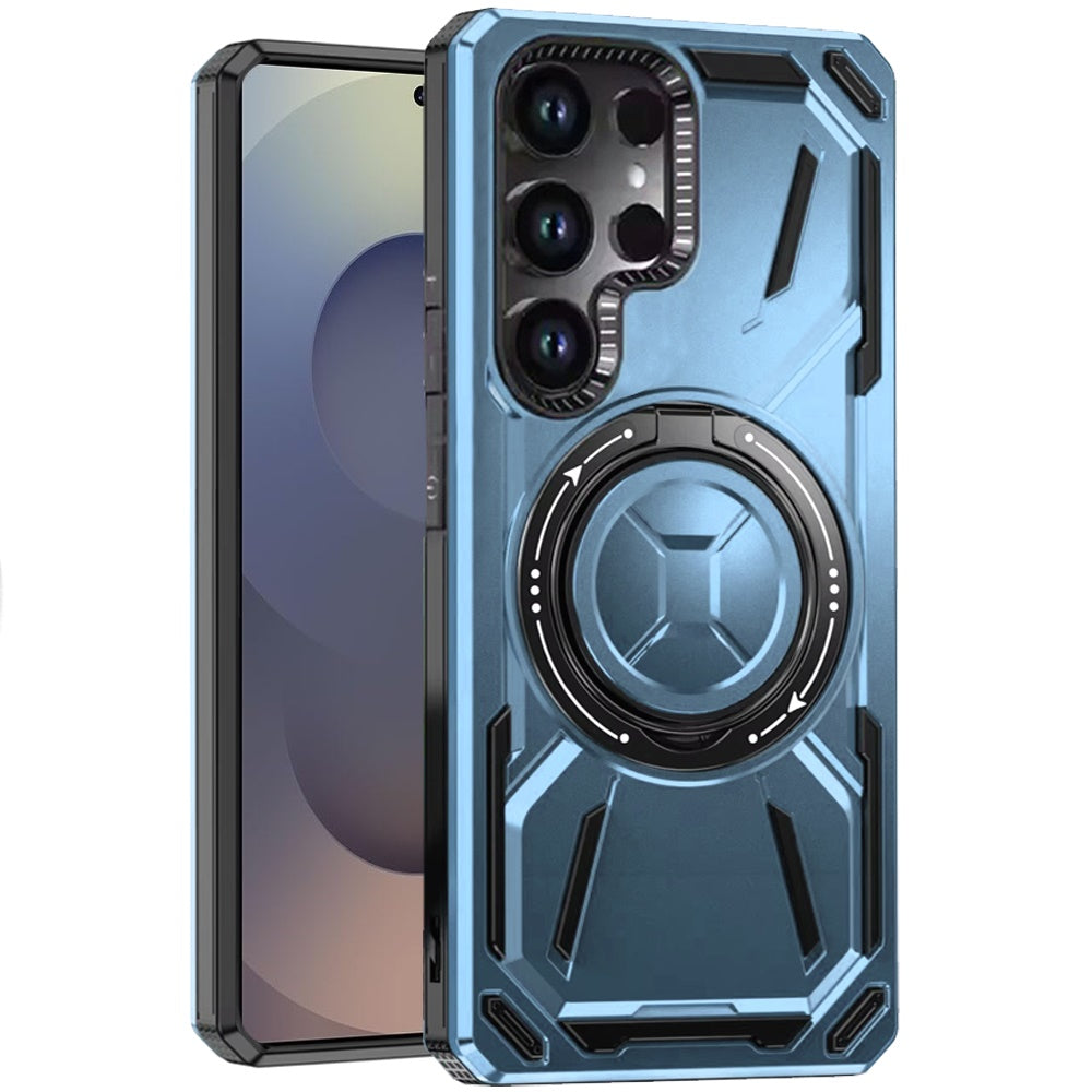 For Samsung Galaxy S26 Ultra Hybrid Magnetic Ring and 360° Rotational Kickstand with MagSafe Compatible, Military Grade Drop Protection Case Cover