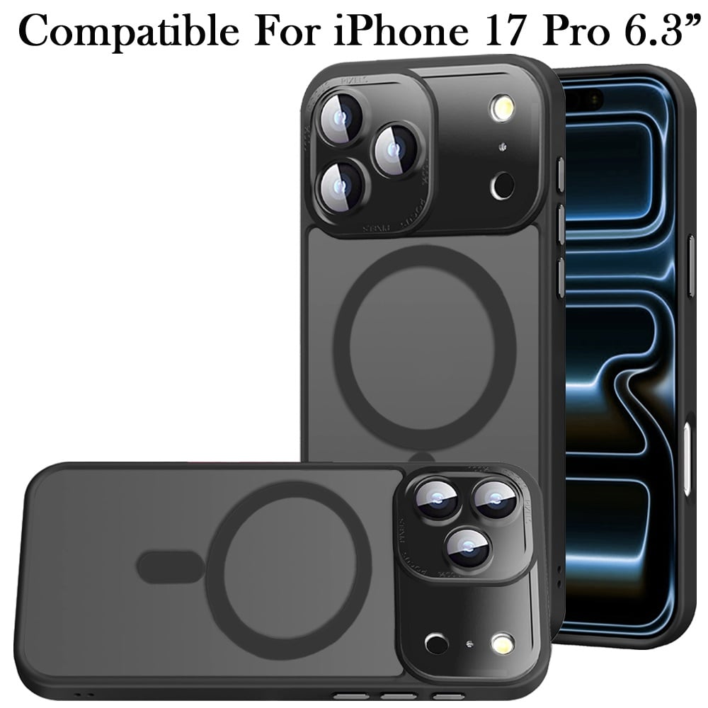 For Apple iPhone 17 Pro (6.3") Complete Protection HQ Matte Translucent Hybrid Shockproof w/ Camera Protector Compatible with MagSafe Case Cover Purple