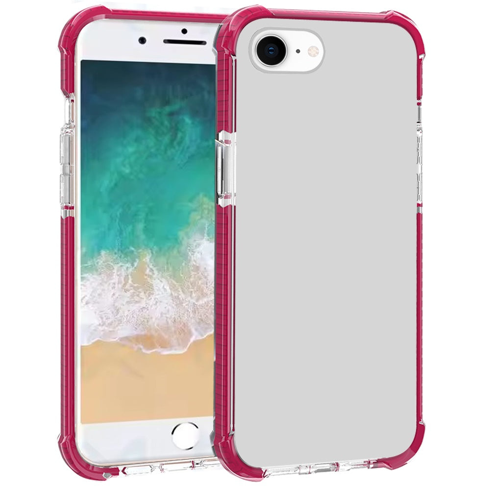 For Apple iPhone 17E /16E Hybrid Transparent Acrylic Rubber Gummy Hard PC Silicone TPU Color Bumper Frame Shockproof Case Cover