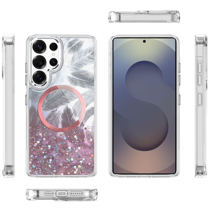 For Samsung Galaxy S26 Ultra Epoxy Glitter Shimmer Fashion Case with Magnetic Magsafe Compatible Hybrid Sparkling Slim Protective Case Cover