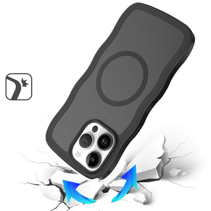 For Apple iPhone 17E /16E Grip Hand Magnetic Hybrid Case Shockproof Protection Matte Skin Rubber TPU + PC Case Cover Black