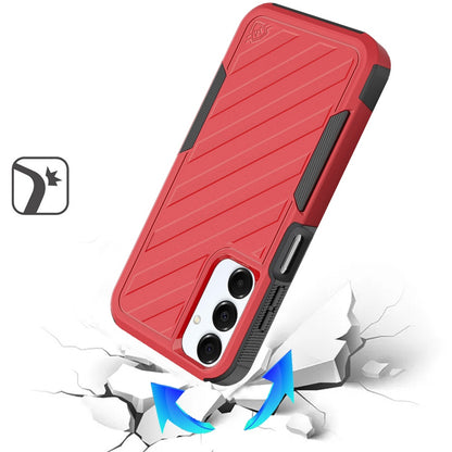 For Motorola Moto G Stylus 5G 2025 Rugged 2in1 Armor Combo Belt Clip Holster, Non-Slip Tough Hybrid lined Shockproof Case Case Cover Red