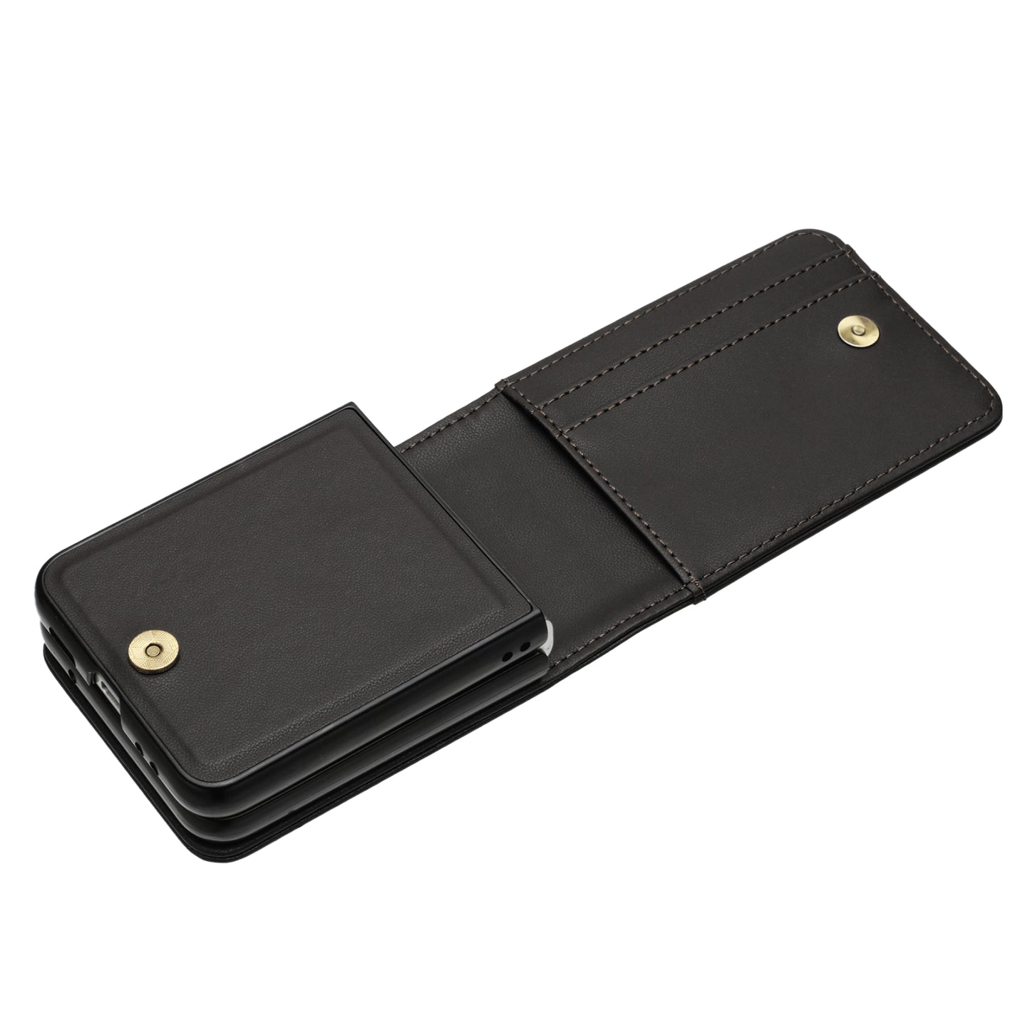 For Motorola Razr+ Plus 2024 Wallet Back Storage PU Leather with Credit Card ID Slots Holder Pocket Hybrid Protective Case Cover