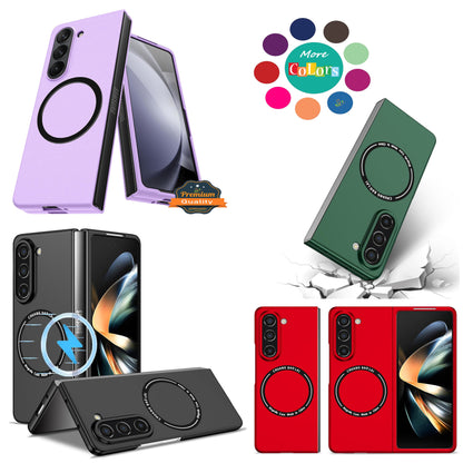 For Samsung Galaxy Z Fold 7 Matte Magnetic Case Supports Fast Wireless Charging, Slim Hybrid TPU Rubber Shockproof Case Cover