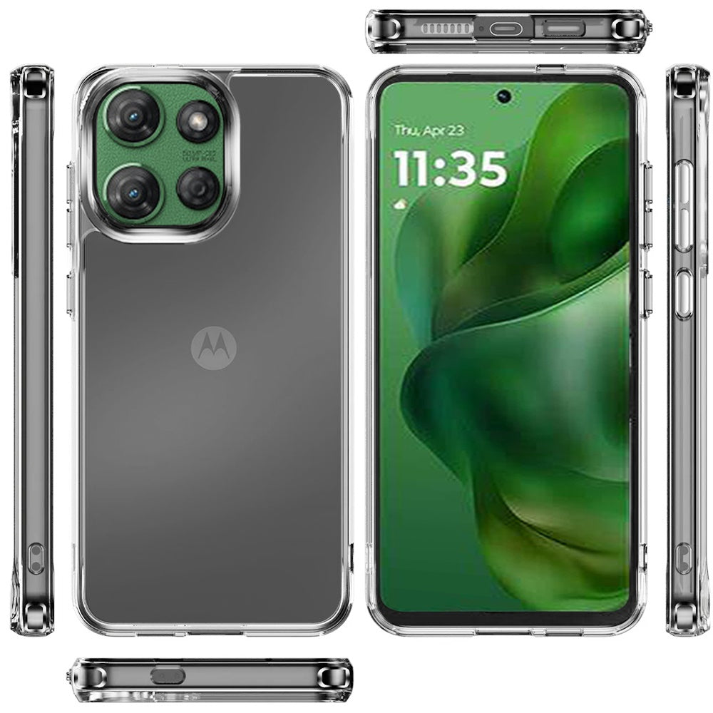 For Motorola Moto G Power 5G 2027 Shockproof Slim Crystal Clear Transparent Hybrid Cover with Enhanced Drop Protection Case Cover Transparent