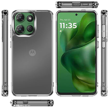 For Motorola Moto G Power 5G 2027 Shockproof Slim Crystal Clear Transparent Hybrid Cover with Enhanced Drop Protection Case Cover Transparent