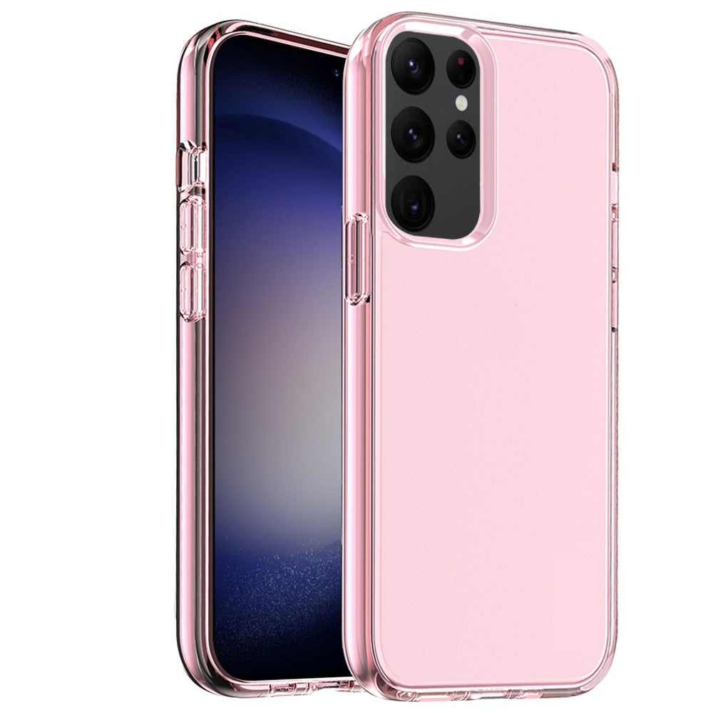 For Samsung Galaxy S24+ Plus Transparent Shock Absorption PC + TPU Rubber Gel Thick 3mm Hybrid Silicone Slim Fit Back Case Cover Smoke