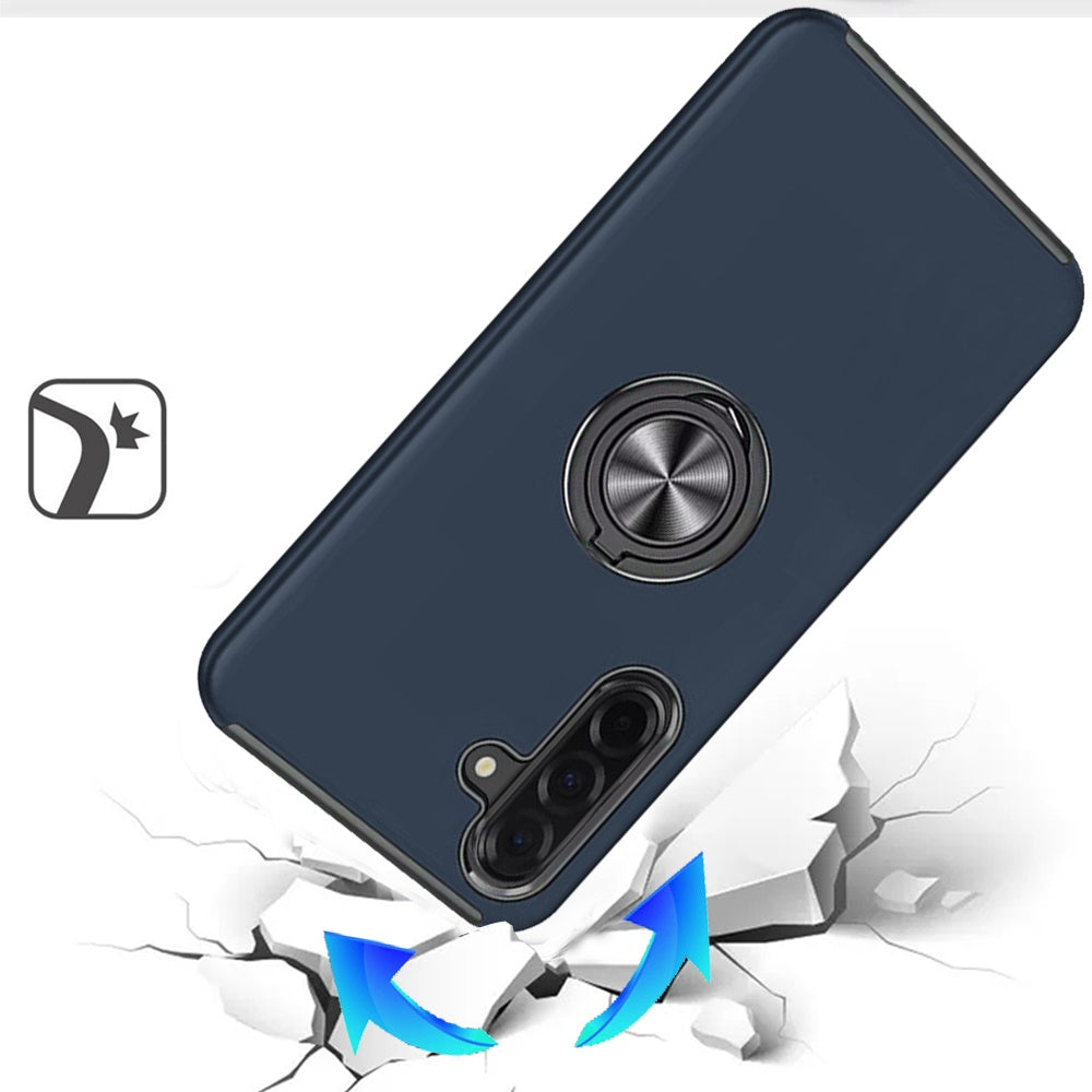 For Samsung Galaxy A57 Hybrid 360 Degree Rotatable Metal Invisible Ring Stand Holder Slim Fit Magnetic Car Mount Shockproof Case Cover