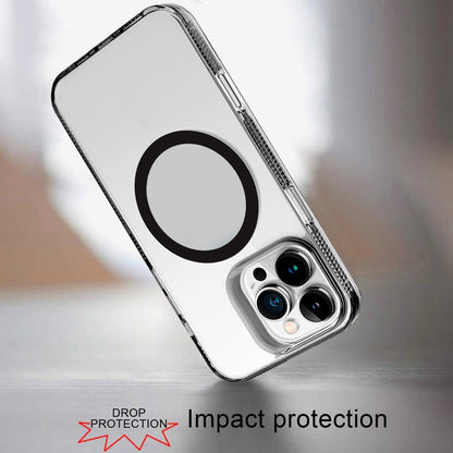 For Apple iPhone 16 Pro MagSafe Compatible Integrated Technology Clean Transparent Hybrid Armor TPU Frame Case Cover Clear