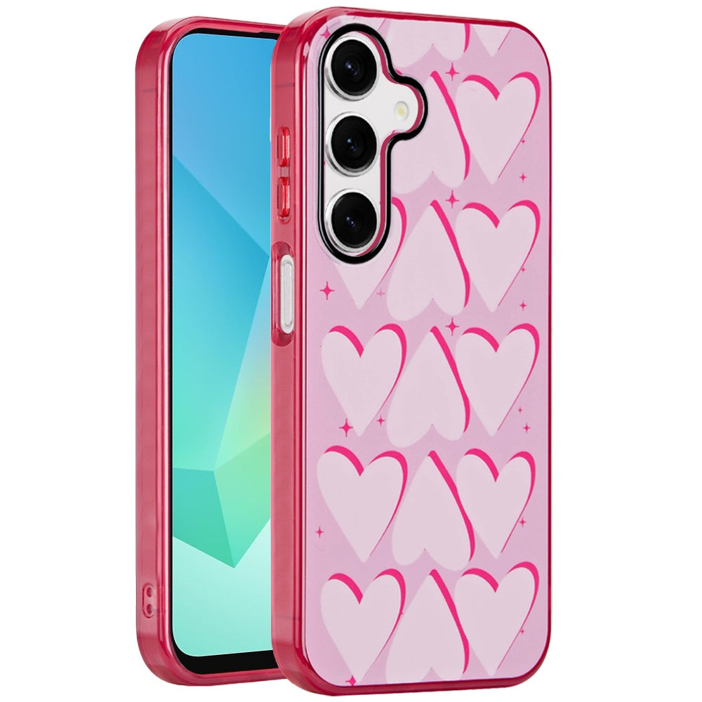 For Samsung Galaxy A16 5G Fashion Layer Design Slim IMD TPU Protective, Shockproof Hybrid Stylish Durable Hard PC Case Cover