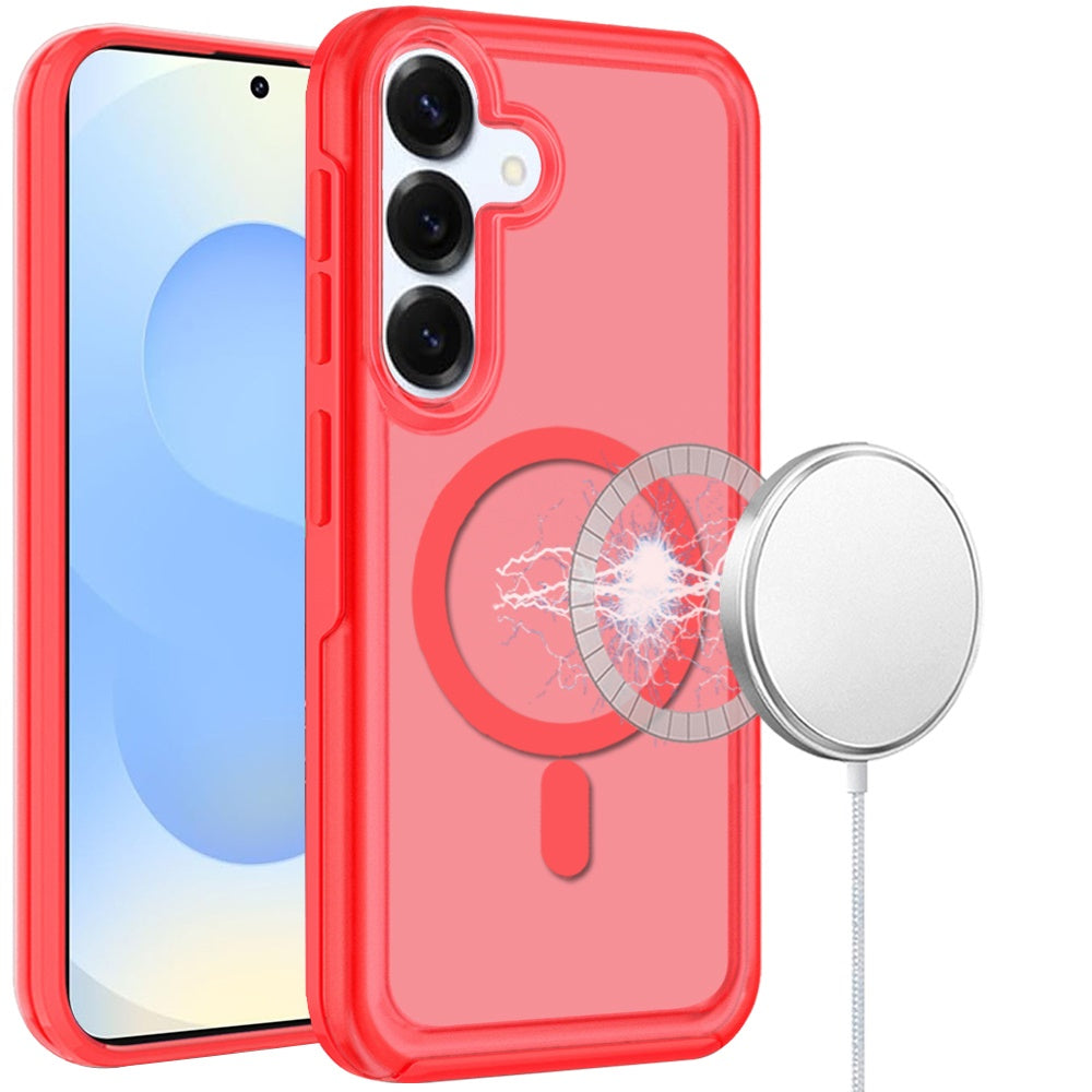 Slim & Durable Compatible with MagSafe Hybrid Shockproof Glossy Oil Protective Dual Layer TPU + PC