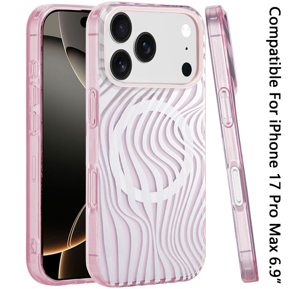 For Apple iPhone 17 Pro Max Stylish Pattern Fashion IMD Printed Design TPU Slim Shockproof Protective with Magnetic Back Case Cover