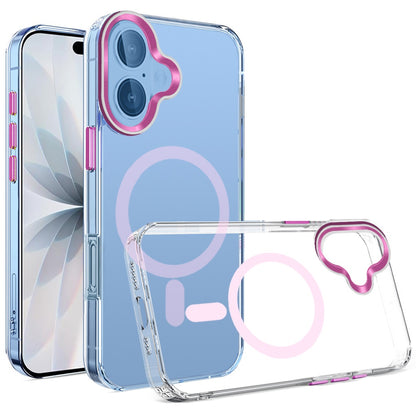 For Apple iPhone 17 Clear Transparent Case Matching Circle Design, Hybrid TPU Hard Shell, Support Magsafe Charger Case Cover