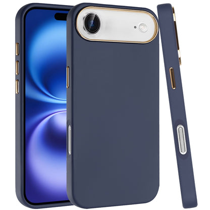 For Apple iPhone 17 Hybrid Armor Shockproof, Durable Bumper Rubber Gummy Gel Slick Hard PC Silicone TPU Case Cover Blue